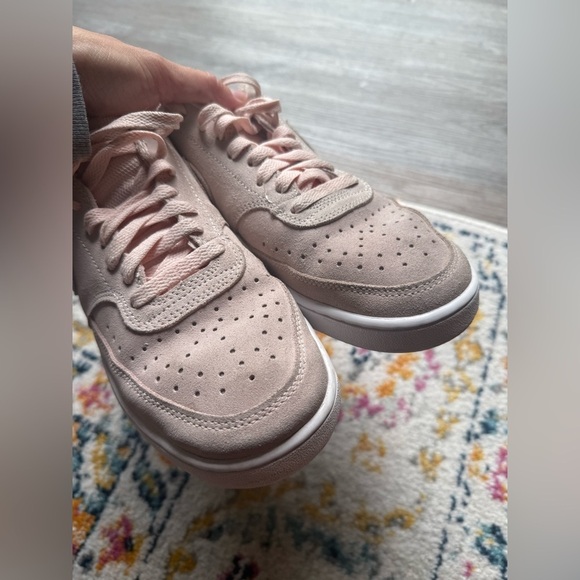 Nike Court Vision AF1 Sneakers Suede Pink Light Pink Casual Wear Size 9.5 - Picture 5 of 16